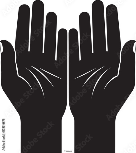 Vector Illustration of Black Hands Holding, Free and High-Quality Design