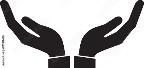 Vector Illustration of Black Hands Holding, Free and High-Quality Design