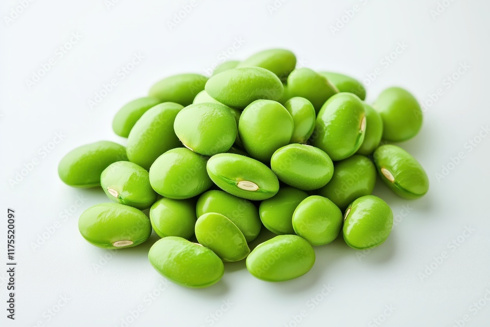 Harvesting fresh green edamame pods kitchen counter food photography natural light close-up healthy snack concept Harvesting fresh green edamame pods kitchen counter food photography natural light close-up healthy snack concept