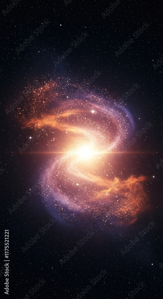 Obraz premium Cosmic Nebula Bright Starburst Galaxy Celestial Event Space Exploration