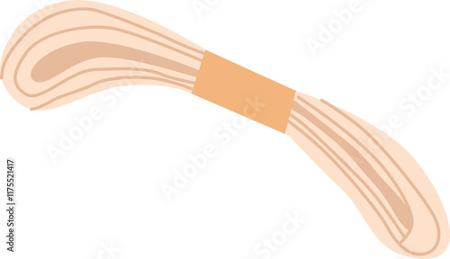 Floss skein for embroidery vector illustration