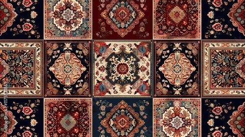 persian rugs seamless pattern wallpaper