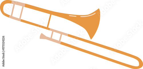 Trumpet musical instrument vector illustration