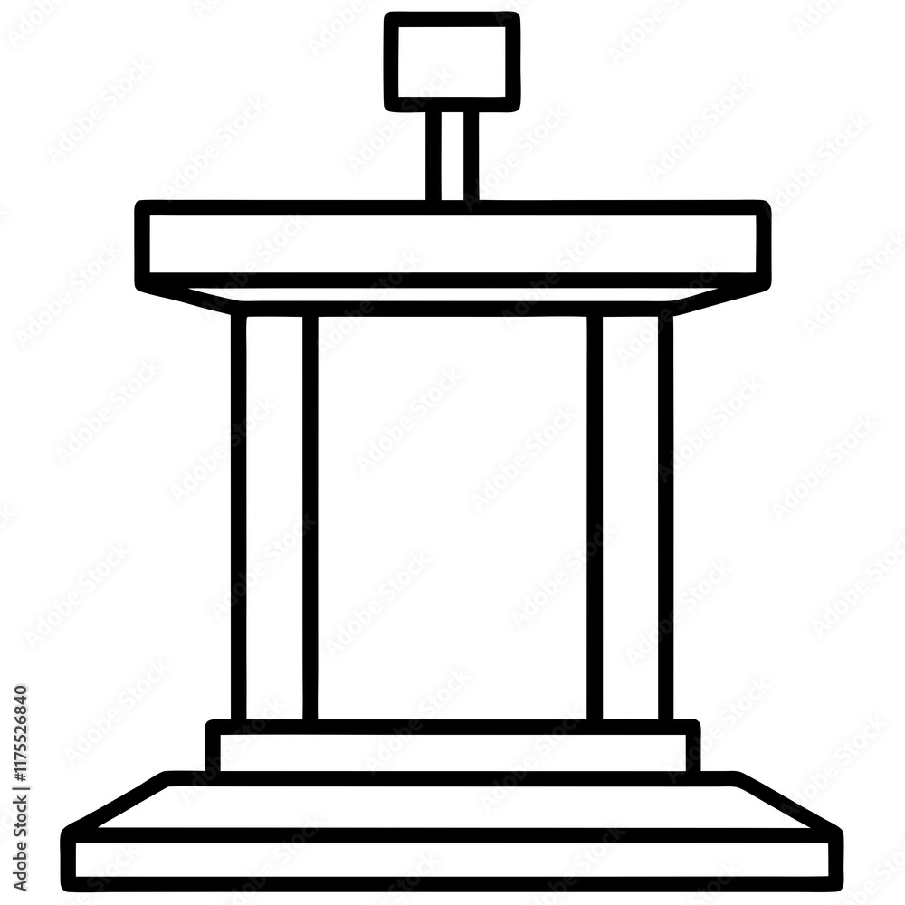 Elegant Podium Vector Illustration Elegant Podium Vector Illustration