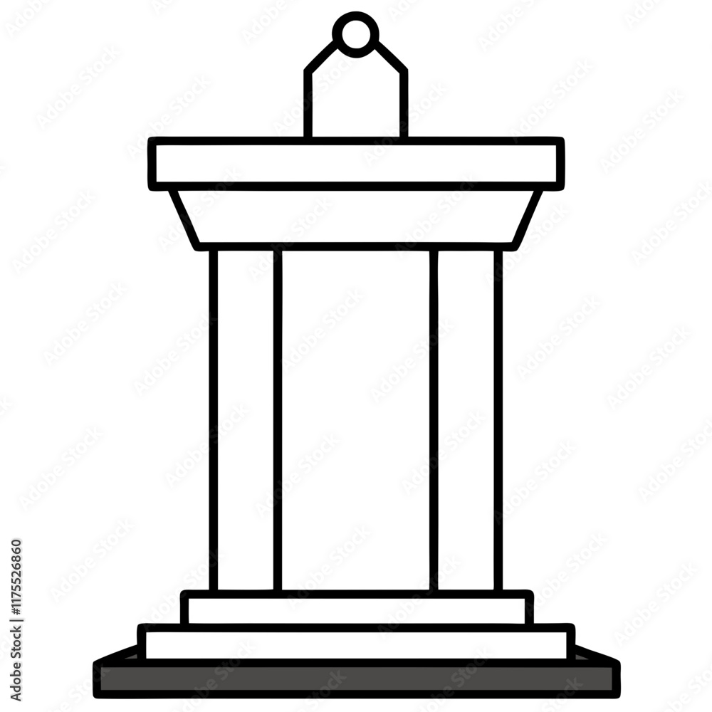 Elegant Podium Vector Illustration Elegant Podium Vector Illustration