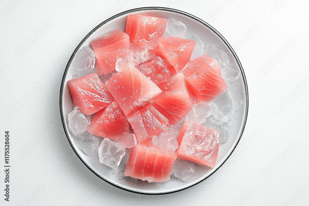 Fresh Salmon Slices, Chilled and Preserved, Top-Quality Ingredients Fresh Salmon Slices, Chilled and Preserved, Top-Quality Ingredients