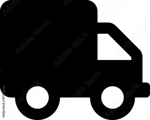 car truck cargo icon isolated on white