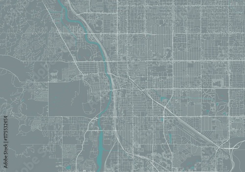 Tucson American city minimalist plan street map on gray background. Arizona. USA