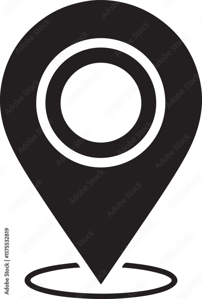 Triple location pin icon pointer vector mapping destination concept Triple location pin icon pointer vector mapping destination concept