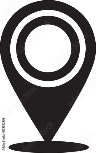 Location pin icon pointer vector destination mapping direction symbol