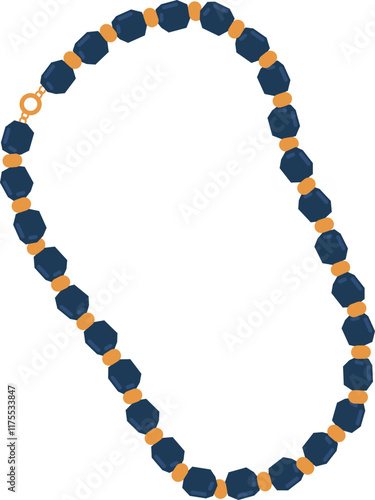 Beads necklace bijouterie accessory vector illustration