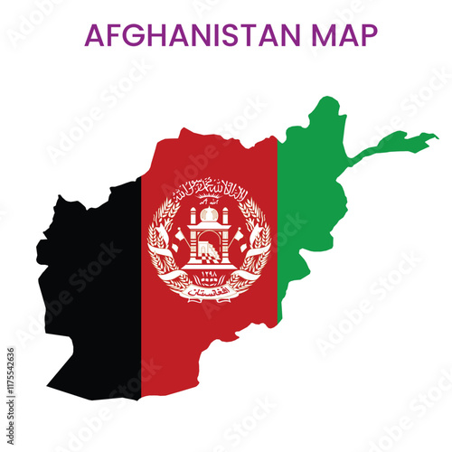 High detailed map of Afghanistan. Outline map of Afghanistan. Asia