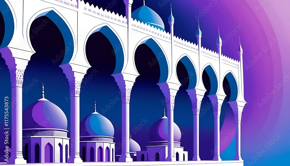 Majestic Mosque Architectural Design Featuring Domes And Arches Majestic Mosque Architectural Design Featuring Domes And Arches