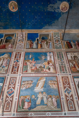 Frescos by Giotto Scrovegni Chapel. Padua, Veneto, Italy, Europe.