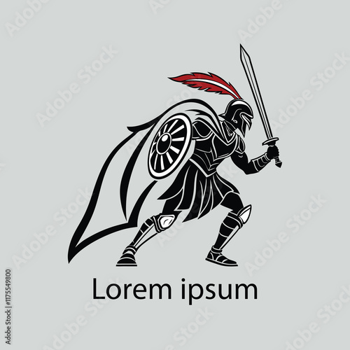 a warrior logo concept