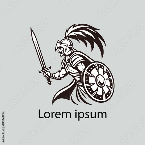 a warrior logo concept
