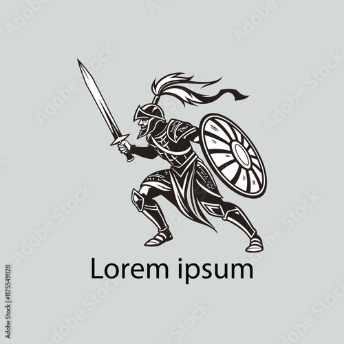 a warrior logo concept