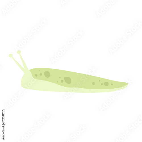 green slug cartoon animal design