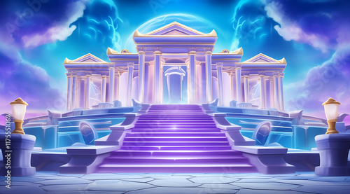 Greek Fantasy Zeus Palace Game Art