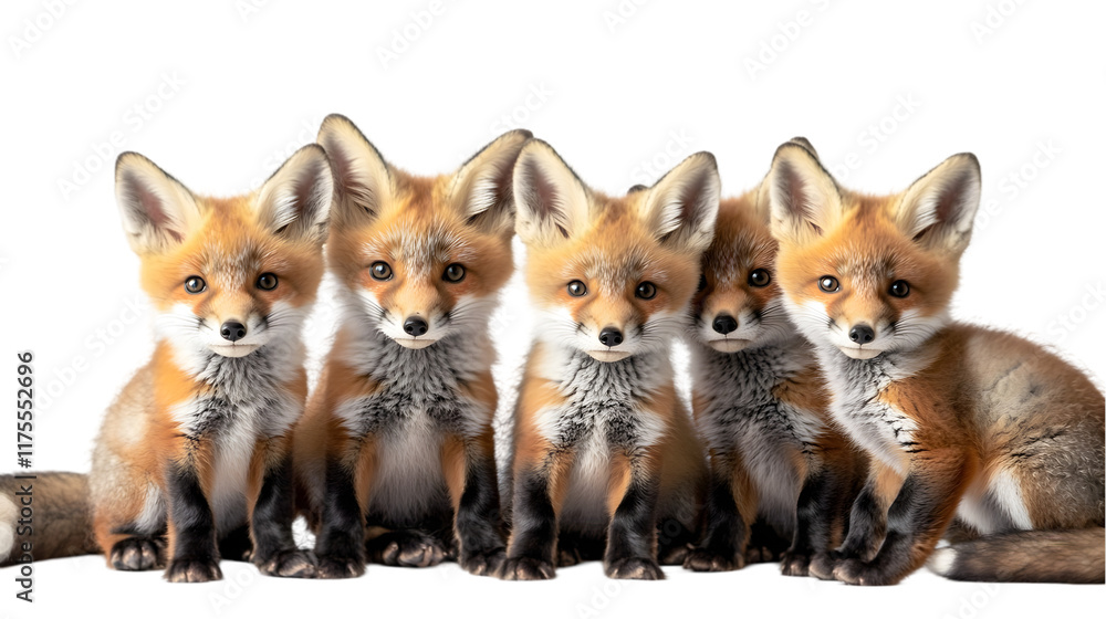 Fototapeta premium Adorable Fox Kits Wildlife Cute Animals Red Fox Cubs Nature Photography Mammal Wild