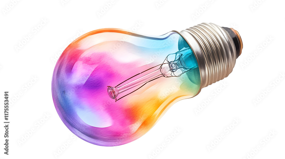 Colorful Light Bulb  Inspiration  Creativity  Innovation  Idea  Design  Rainbow  Energy  E