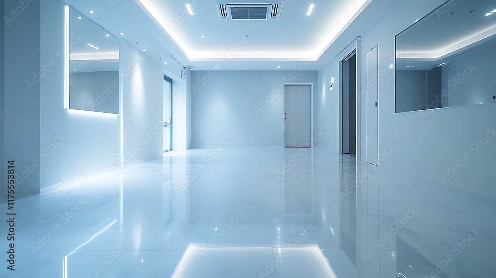 Obraz premium Modern interior design showcase minimalist space digital photography