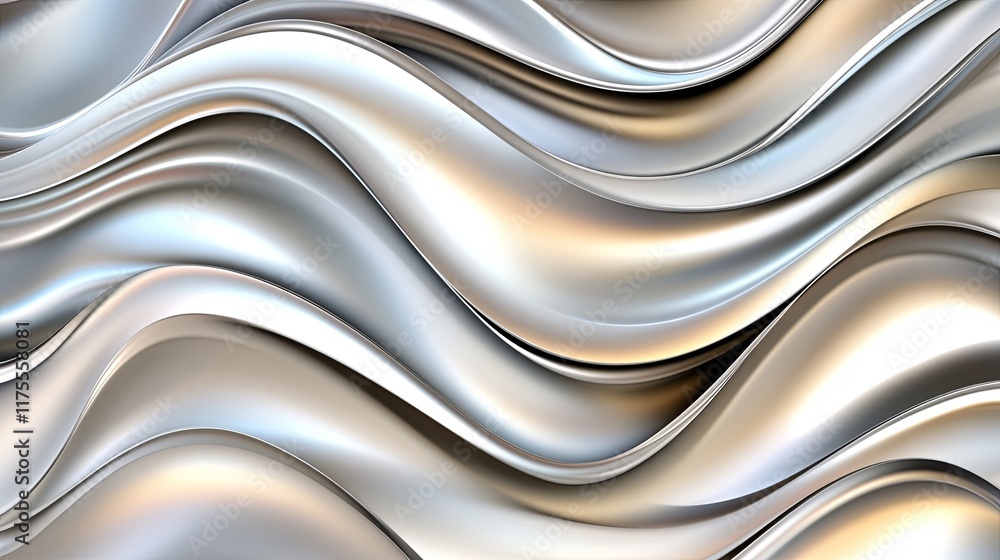 Obraz premium Silver and Black Gradient Wave Background