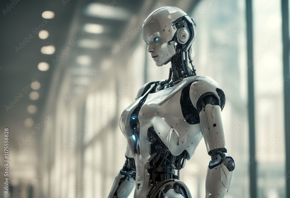 woman pointing robot humanoid isolated background transparent woman pointing robot humanoid isolated background transparent