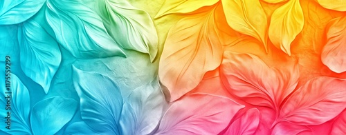 Colorful Leaf Pattern with Soft Gradient Transition