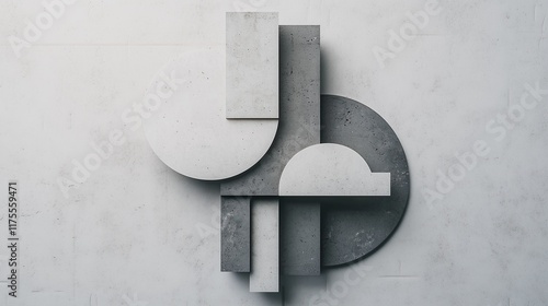 Abstract Geometric Shapes in Neutral Tones