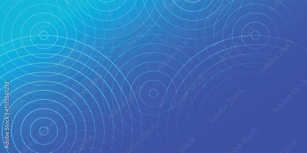 Abstract glowing circle lines on dark blue background. Geometric stripe line art design. Modern shiny blue lines. Futuristic technology concept. Horizontal banner template. Abstract glowing circle lines on dark blue background. Geometric stripe line art design. Modern shiny blue lines. Futuristic technology concept. Horizontal banner template.