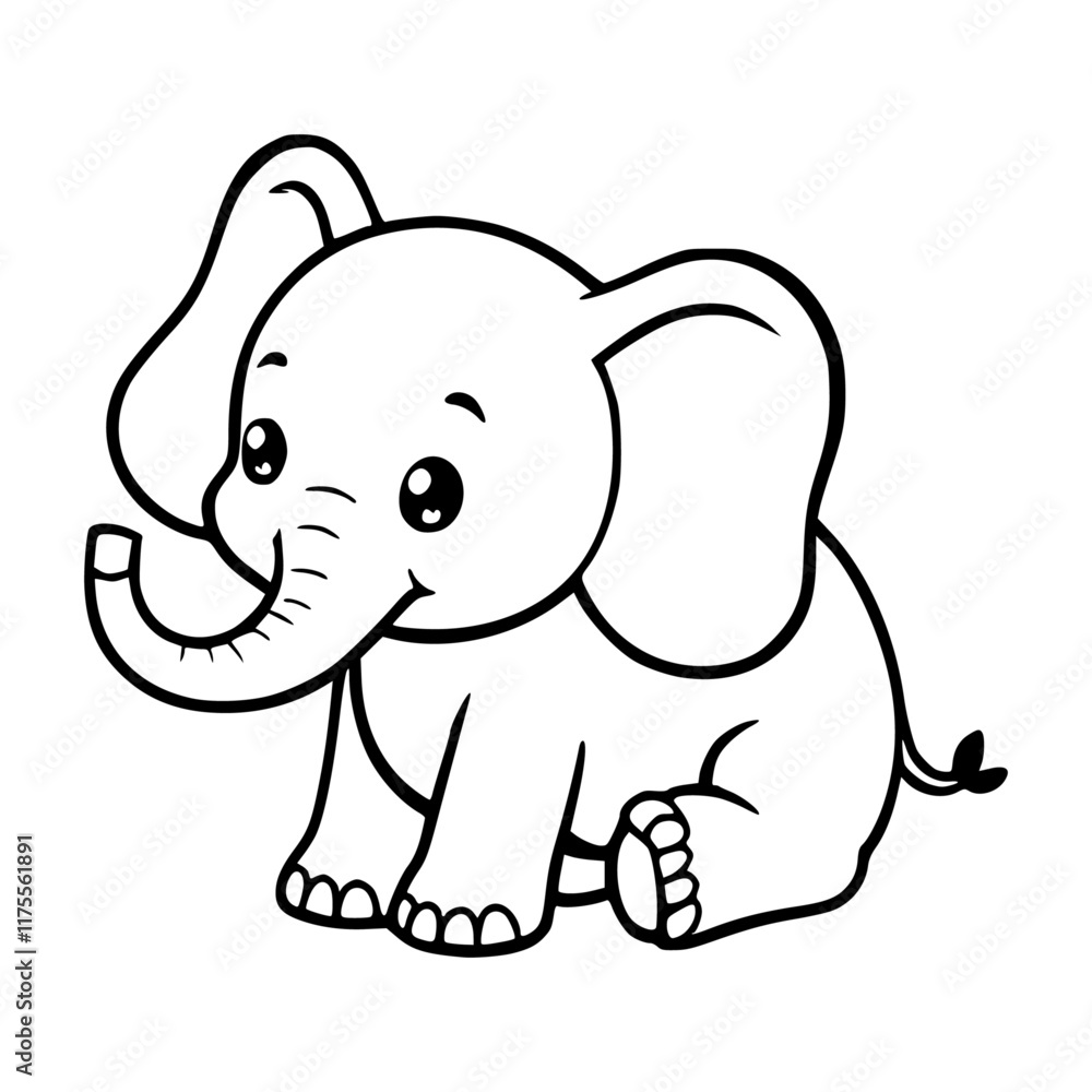 Baby elephant vector art Baby elephant vector art