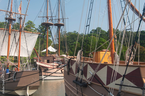 historic ships jamestown settlement virginia photo