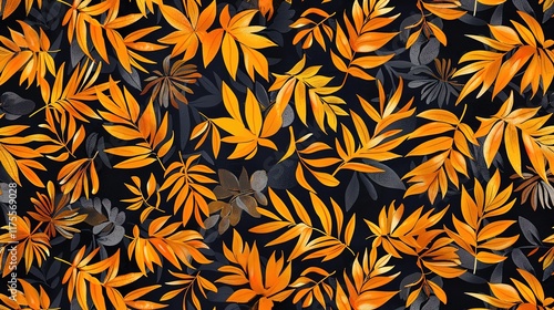 tropical palm leaves seamless pattern wallpaper