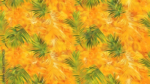 tropical palm leaves seamless pattern wallpaper