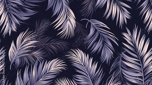 tropical palm leaves seamless pattern wallpaper