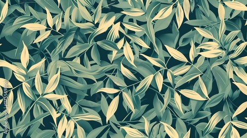 tropical palm leaves seamless pattern wallpaper