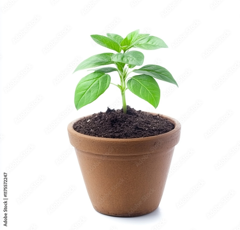 Houseplant in a ceramic pot Houseplant in a ceramic pot