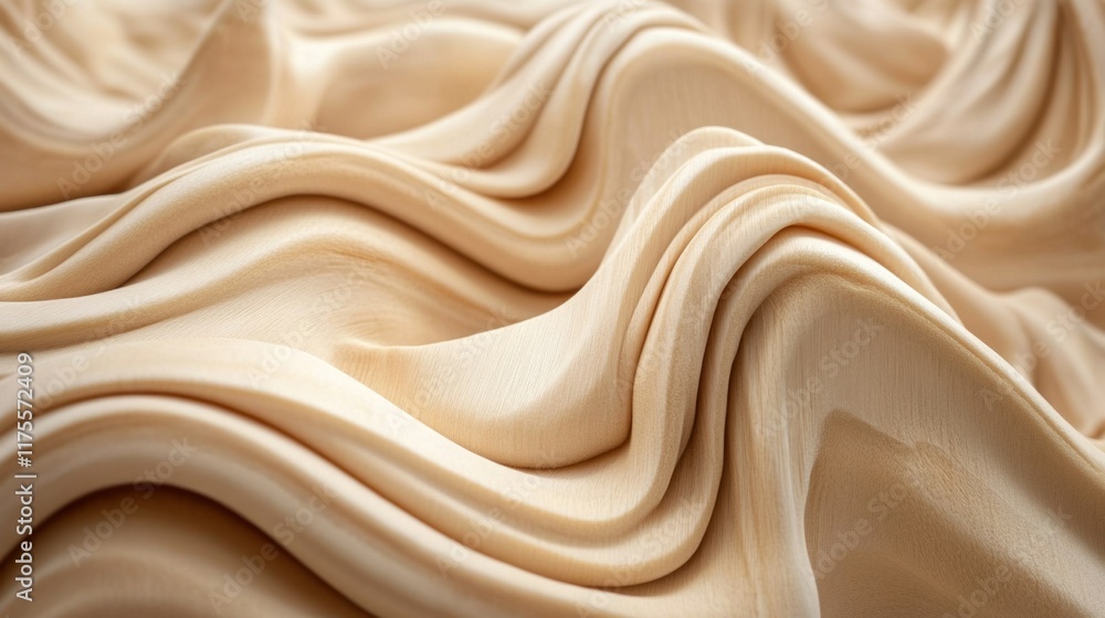 Fototapeta premium Abstract beige creamy swirls texture background.