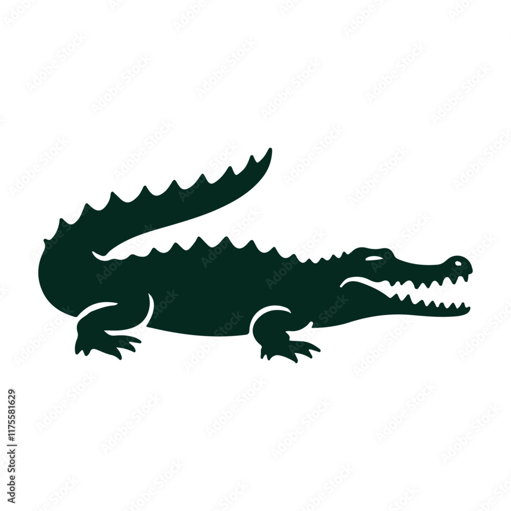 Obraz premium Crocodile silhouette