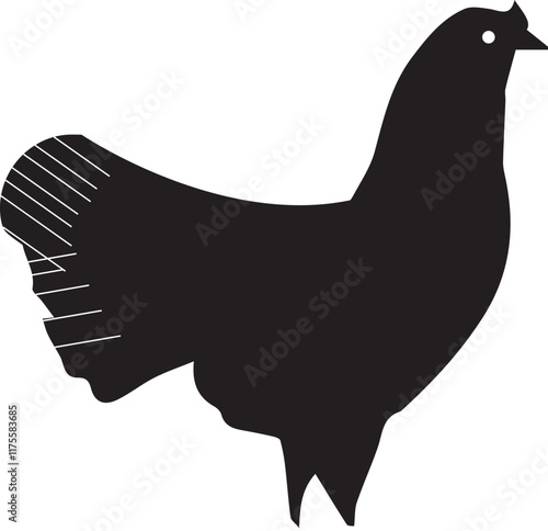 silhouette of a pigeon