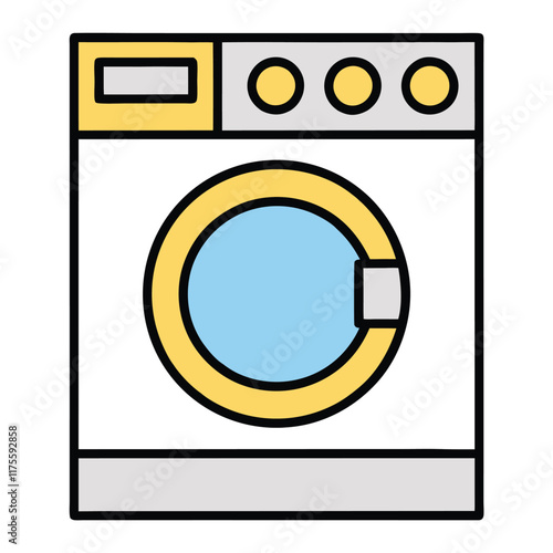 Washing Machine Vector Design.