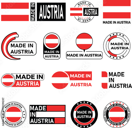 Made in Austria, Österreich - Qualität, Siegel, Label, Logo, Symbol, Zeichen, Produkt, Hersellung