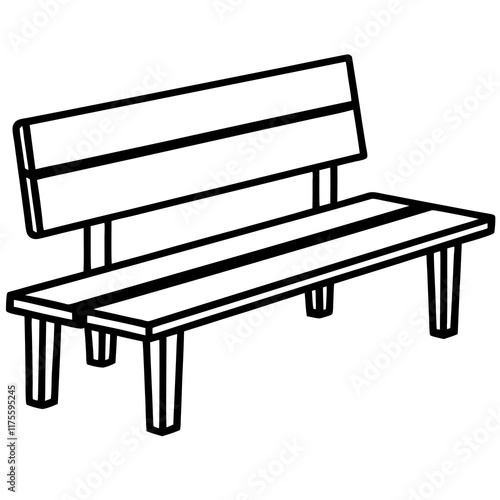 Modern Vector Illustration of a Classroom Bench
