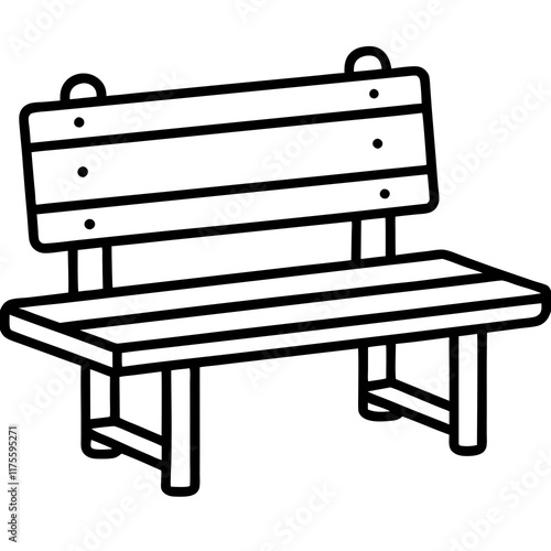 Modern Vector Illustration of a Classroom Bench