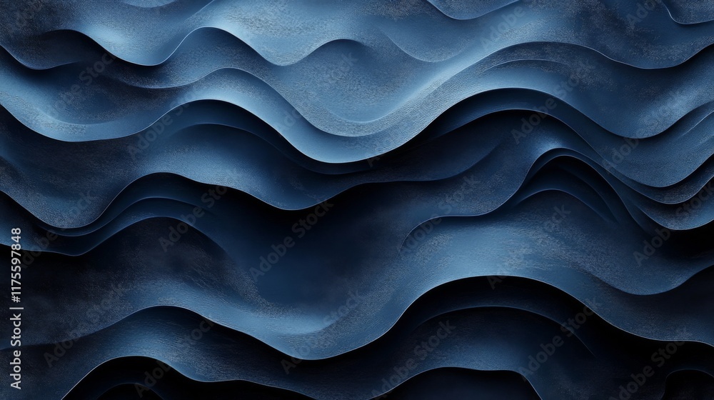 Abstract Blue Wave Layers Abstract Blue Wave Layers