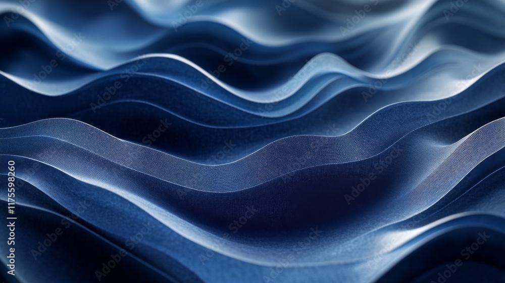 Fototapeta premium Abstract Blue Waves Background