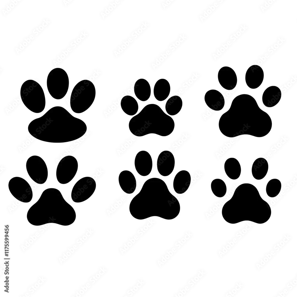 animal print, paw bundle set, cat and dog paw animal print, paw bundle set, cat and dog paw