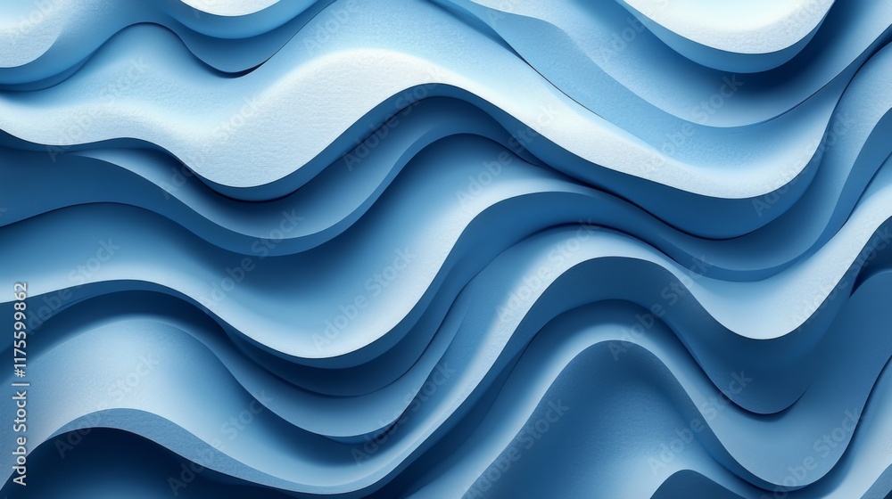 Abstract Blue Paper Waves Abstract Blue Paper Waves
