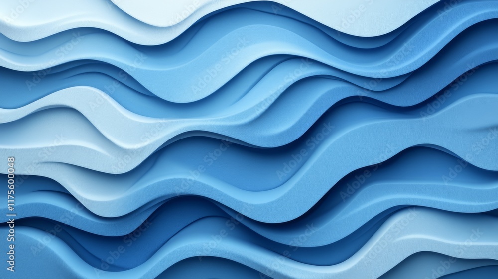 Abstract Blue Wave Layers Abstract Blue Wave Layers